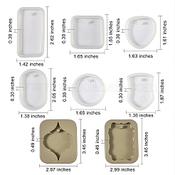 8Pcs 8 Style DIY Pendant Silicone Molds&nbsp;DIY-SZ0007-26