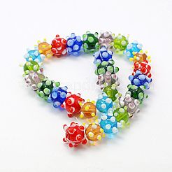 Handmade Bumpy Lampwork Beads Strands&nbsp;X-LAMP-G050-1