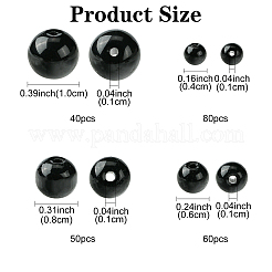 230Pcs 4 Styles Glass Round Bead Strands&nbsp;GLAA-YW0003-74