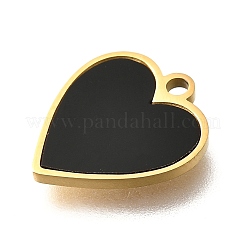 304 Stainless Steel Heart Charms&nbsp;STAS-Q348-07B-G