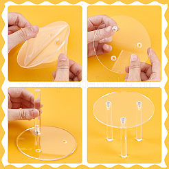 4-Tier Acrylic Cupcake Stand for Dessert Table&nbsp;AJEW-WH0596-209