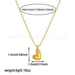 Valentine's Day 304 Stainless Steel Heart Pendant Dot Dash Chain Necklaces for Women&nbsp;WG5BB9A-01