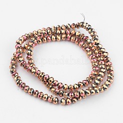 Electroplate Glass Beads Strands&nbsp;EGLA-P018-4mm-F02-A