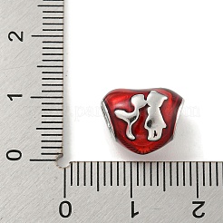 304 Stainless Steel Enamel European Beads&nbsp;STAS-U005-03P