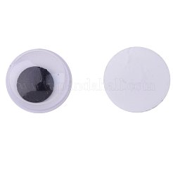 Black Wiggle Eye Need Glue on Round Moving Wobbly Googly Eyes 4-9mm&nbsp;KY-PH0001-01