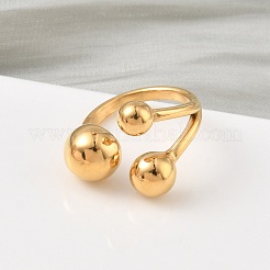 304 Stainless Steel Cuff Rings&nbsp;RJEW-Z118-04G