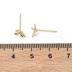 Brass Stud Earrings for Women&nbsp;EJEW-F403-06G