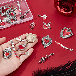 24Pcs 12 Styles Alloy Enamel Pendants&nbsp;FIND-HY0004-69