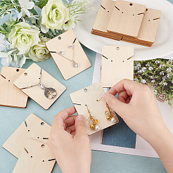 Wood Earring Display Card with Hanging Hole&nbsp;DIY-WH0320-20F