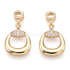 925 Sterling Silver Micro Pave Cubic Zirconia Pendants&nbsp;STER-T004-11G