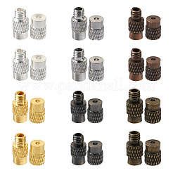120Sets 6 Styles Column Brass Screw Clasps&nbsp;KK-KS0001-22