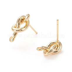 Brass Stud Earring Findings&nbsp;KK-F820-43G