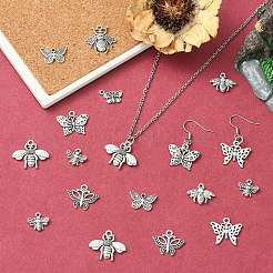 100Pcs 10 Styles Tibetan Style Alloy Pendants&nbsp;FIND-CJ0005-57