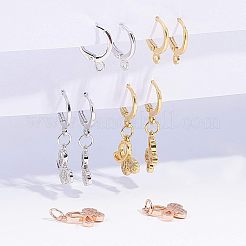 Brass Huggie Hoop Earring Findings&nbsp;KK-NB0002-27