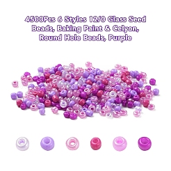 4500Pcs 6 Style 12/0 Glass Seed Beads&nbsp;SEED-YW0001-27F