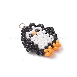 Glass Seed Beaded Pendants&nbsp;PALLOY-MZ01130