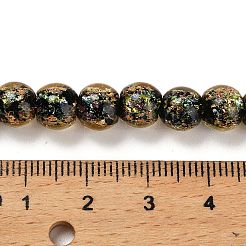 Handmade Dichroic Foil Glass Beads Strands&nbsp;DICH-U001-02H