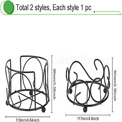 2Pcs 2 Style Iron Cup Mat Frame&nbsp;AJEW-FG0001-43
