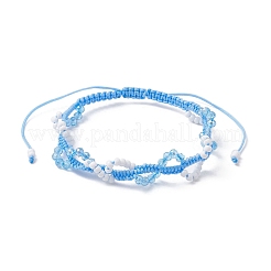 Glass Seed Beads Braided Beaded Bracelets for Women&nbsp;BJEW-MZ00215-03