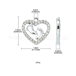 Alloy Rhinestone Pendants&nbsp;ALRI-YW0001-03