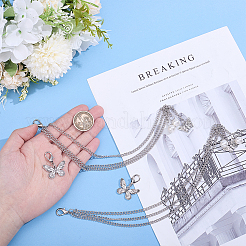 2Pcs Butterfly Alloy Shoe Charms&nbsp;AJEW-ME0003-05
