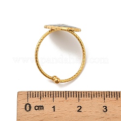 304 Stainless Steel Adjustable Open Cuff Rings for Women&nbsp;RJEW-A080-01G