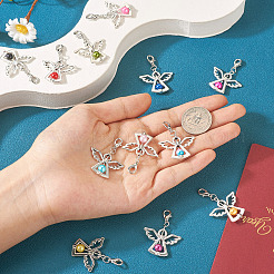 36Pcs 12 Colors Alloy Angel Pendant Decorations&nbsp;FIND-TA0001-92