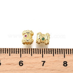 Brass Micro Pave Cubic Zirconia Beads&nbsp;KK-C106-16G
