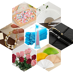 100Pcs Organza Drawstring Bags for Chinese Fan&nbsp;OP-GF0001-02A