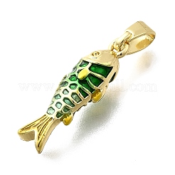 Brass Enamel Pendants&nbsp;KK-P336-34G-02