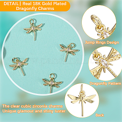 10Pcs Brass Micro Pave Clear Cubic Zirconia Pendants&nbsp;KK-BBC0021-84