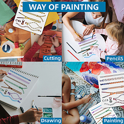 1Pc PET Hollow Out Drawing Painting Stencils&nbsp;DIY-MA0005-74A