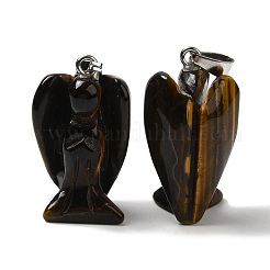 Natural Tiger Eye Pendants&nbsp;G-C095-03P-02