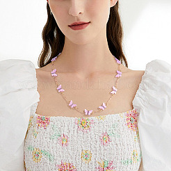 1M Handmade Acrylic Butterfly Link Chains&nbsp;CHC-TA0001-24A