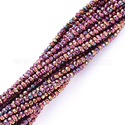 Electroplate Glass Beads Strands&nbsp;EGLA-F149-FP-M
