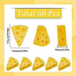 60Pcs Opaque Resin Decoden Cabochons&nbsp;CRES-SC0002-87