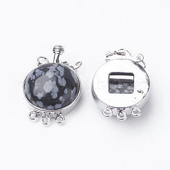 Natural/Synthetic Mixed Stone Box Clasps&nbsp;G-E427-P