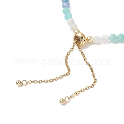 Natural & Synthetic Gemstone & Nuggets Baroque Pearl Keshi Pearl Beads Slider Bracelets&nbsp;BJEW-JB13260-01