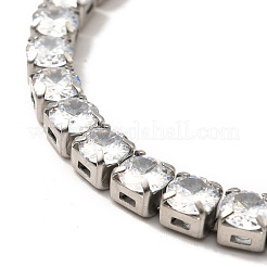 Clear Cubic Zirconia Tennis Bracelet&nbsp;BJEW-E009-25B-P