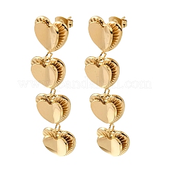 304 Stainless Steel Stud Tassel Earrings&nbsp;EJEW-D362-08G