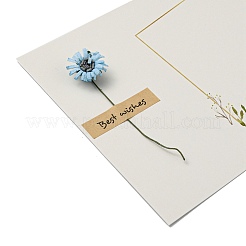 Dried Daisy Paper Thank You Greeting Cards&nbsp;AJEW-K043-01D