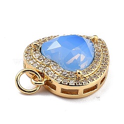 Eco-Friendly Brass Micro Pave Cubic Zirconia Pendants&nbsp;ZIRC-H122-03G-04