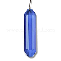 Glass Rectangle Hanging Suncatchers&nbsp;HJEW-P018-C04