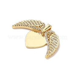 Brass Micro Pave Cubic Zirconia Openable Pendants&nbsp;LS-KK-F905-02G-01