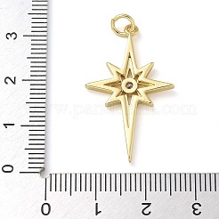 Rack Plating Brass Micro Pave Cubic Zirconia Pendants&nbsp;KK-K392-22G