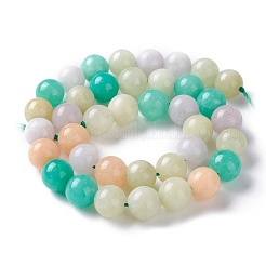 Dyed Natural White Jade Beads Strands&nbsp;G-I299-F08-10mm