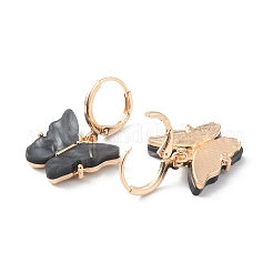 Plastic Butterfly Dangle Leverback Earrings&nbsp;EJEW-WH0017-53G-A