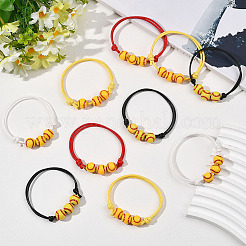 20Pcs 4 Colors Sport Theme Acrylic Beaded Bracelets for Men Women&nbsp;BJEW-SP0001-21