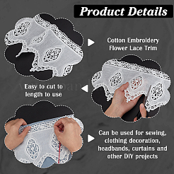 3 Yards Cotton Embroidery Flower Lace Trim&nbsp;OCOR-FG0002-87