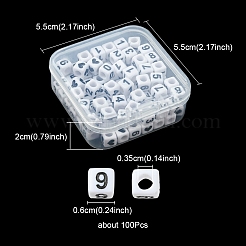 Opaque White Acrylic Beads&nbsp;MACR-YW0002-24